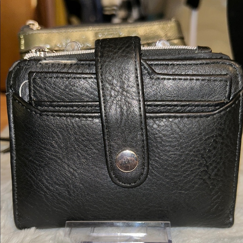 Black Vegan Leather‎ Wallet